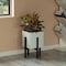 Vintiquewise Indoor and Outdoor White Iron Planting Box with Black Wooden Frame, Large Planter QI004170.L - alternate 2